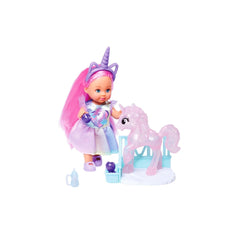 Simba - Muñecas y accesorios - Set de juego Evi Love Unicornio - 12 cm - 3 Años