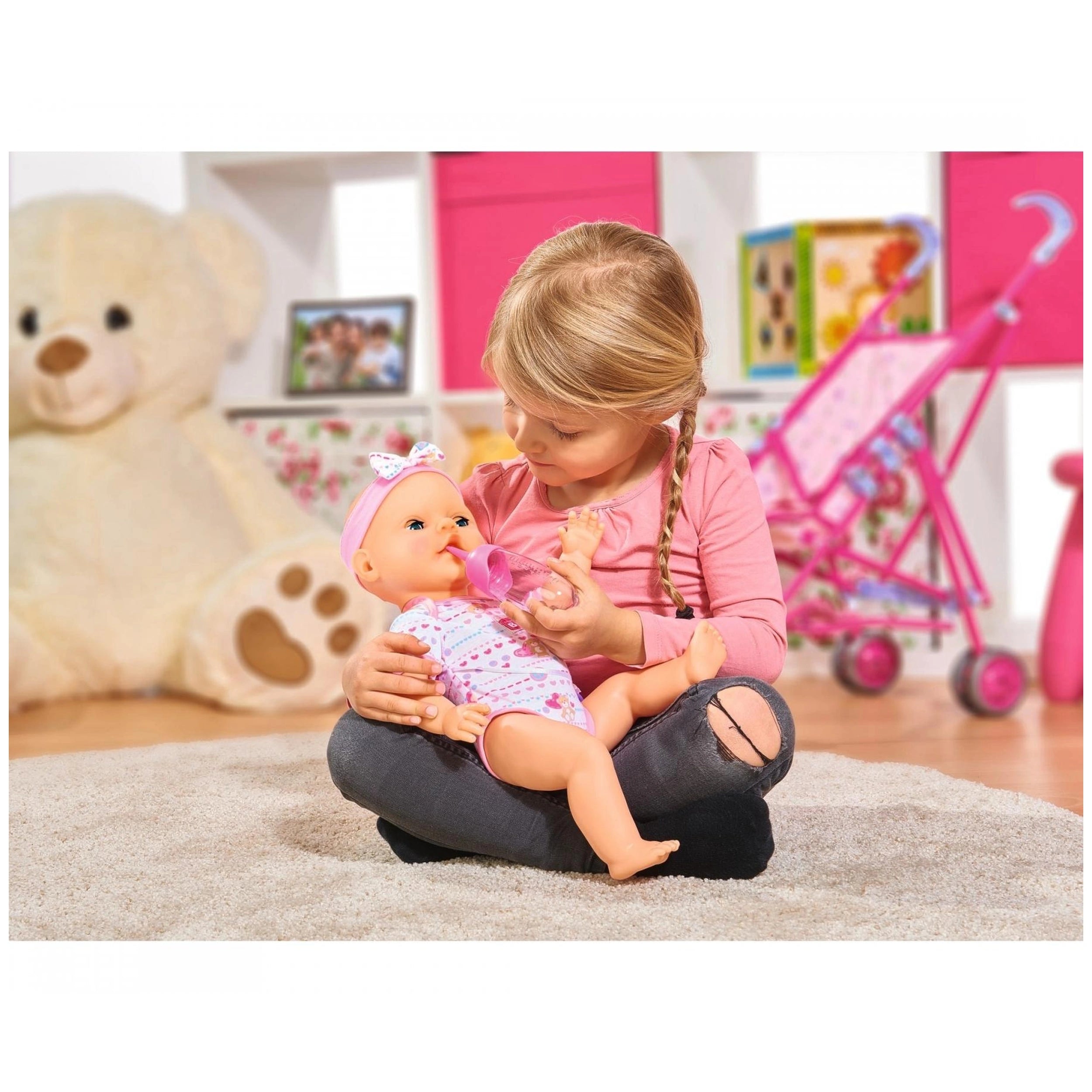 Simba - New Born Baby Baby Doll, Pink Accessories - Dolls, Playsets & Toy Figures