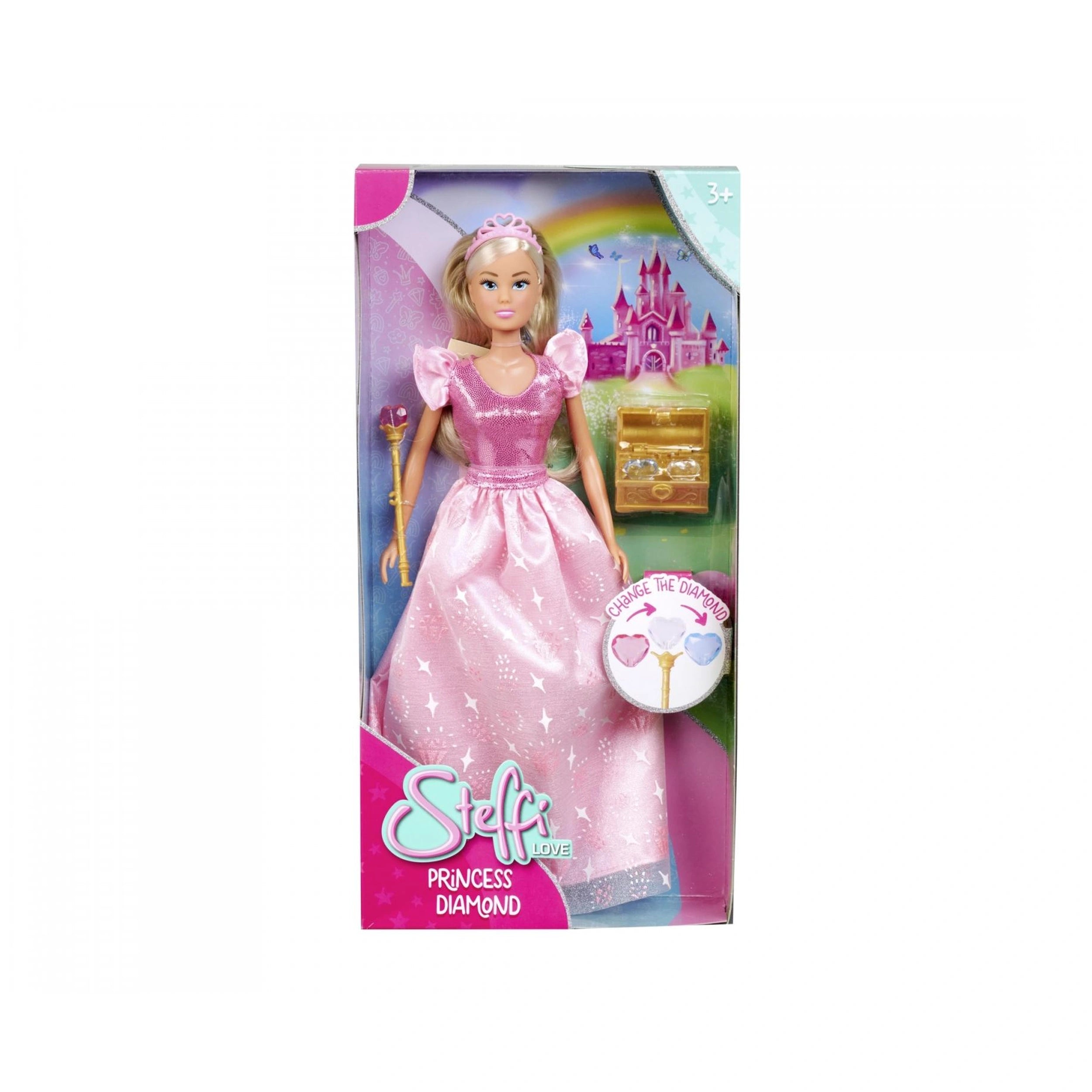 Simba - Muñeca Princesa Steffi LOVE con Cofre del Tesoro - Juegos de Muñecas y Figuras de Juguete