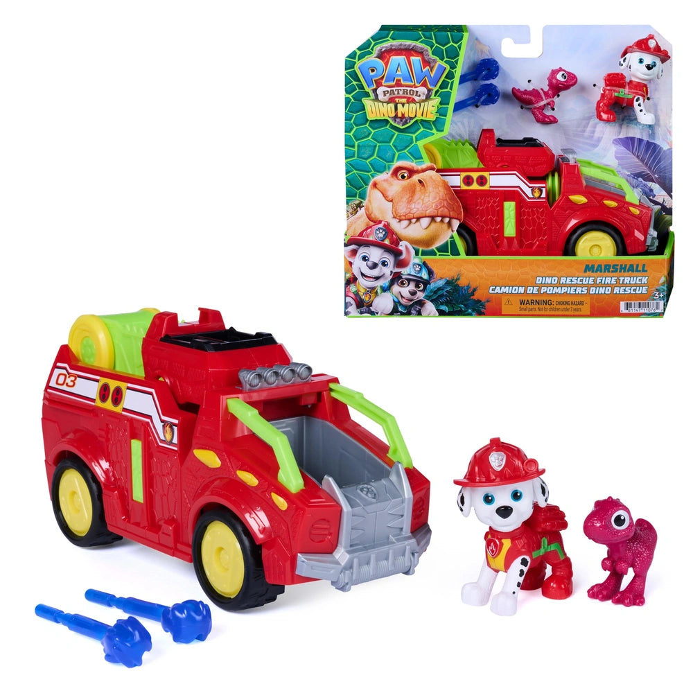 PAW Patrol Dino Movie – Marshall y camión de bomberos