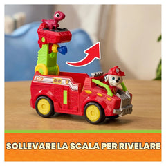 PAW Patrol Dino Movie – Marshall y camión de bomberos