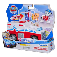 PAW Patrol Search & Rescue – Marshall y camión de bomberos de retrofricción