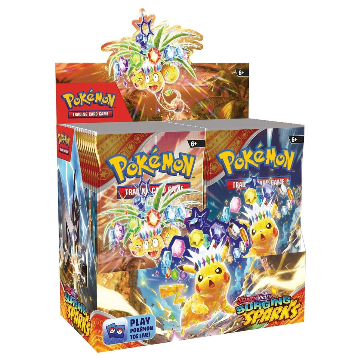 Spin Master - Pokémon Karmesin Purpur Sturmische Funken Boosterpack 36 Pcs Pack