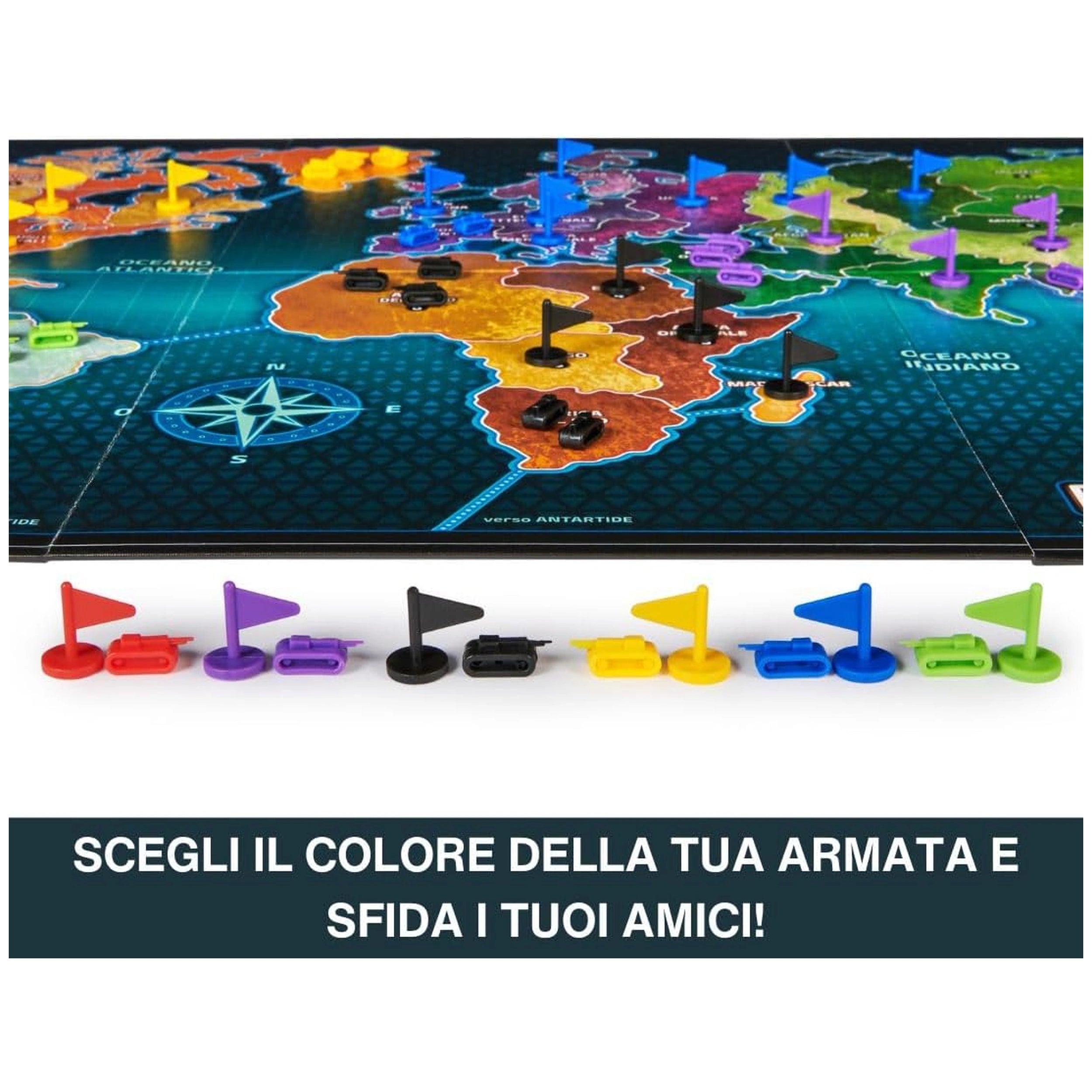 Spin Master - Juego de Mesa Risiko - Edición Italiana