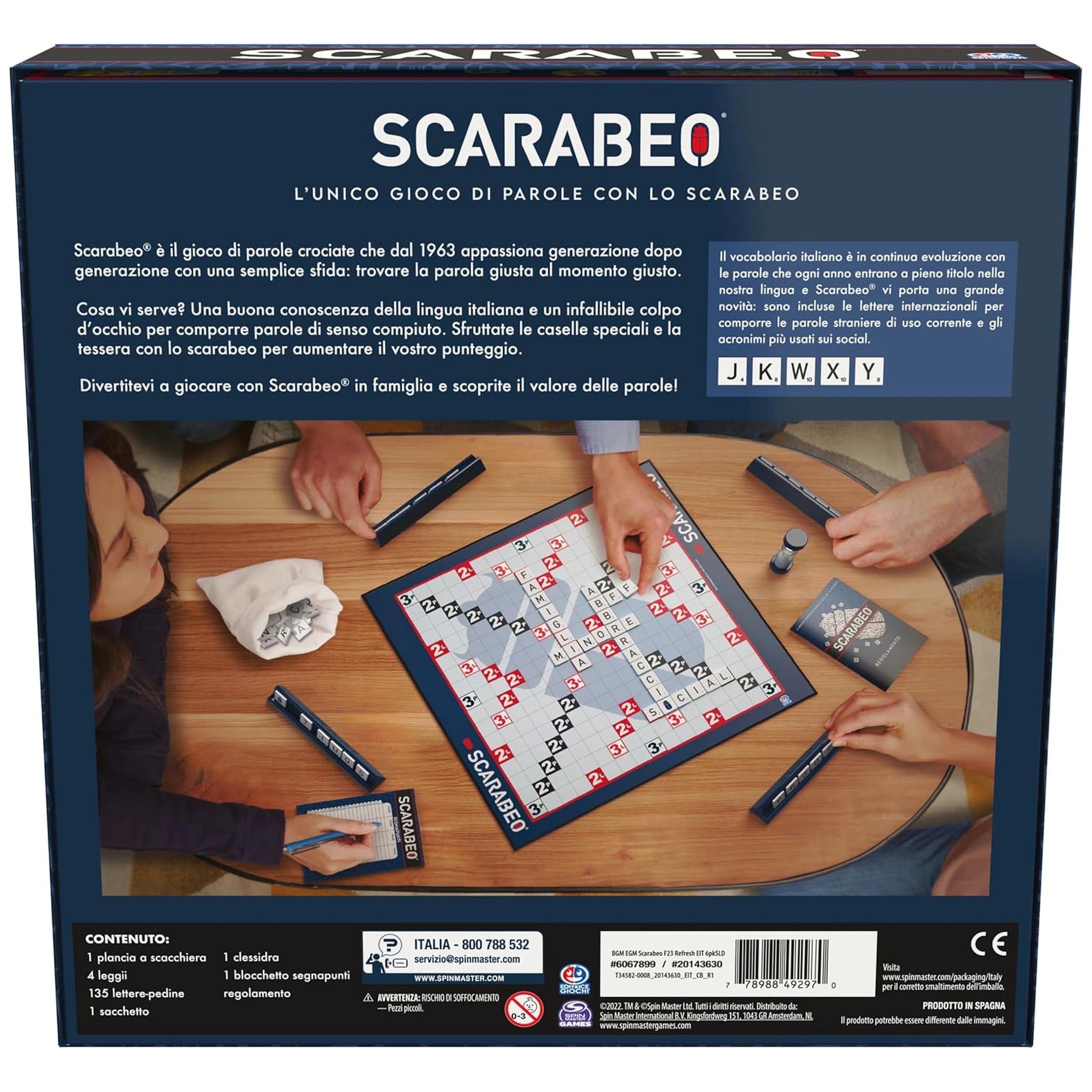 Spin Master - Scarabeo New Edition Board Game Set - Italian Edition