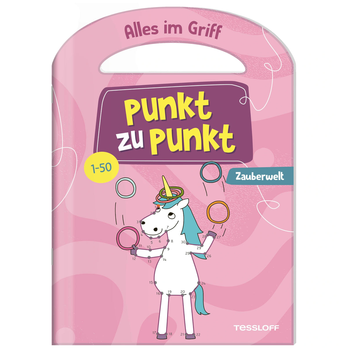 TESSLOFF - Point to Point Magic World Puzzle Book - Educational - German Edition