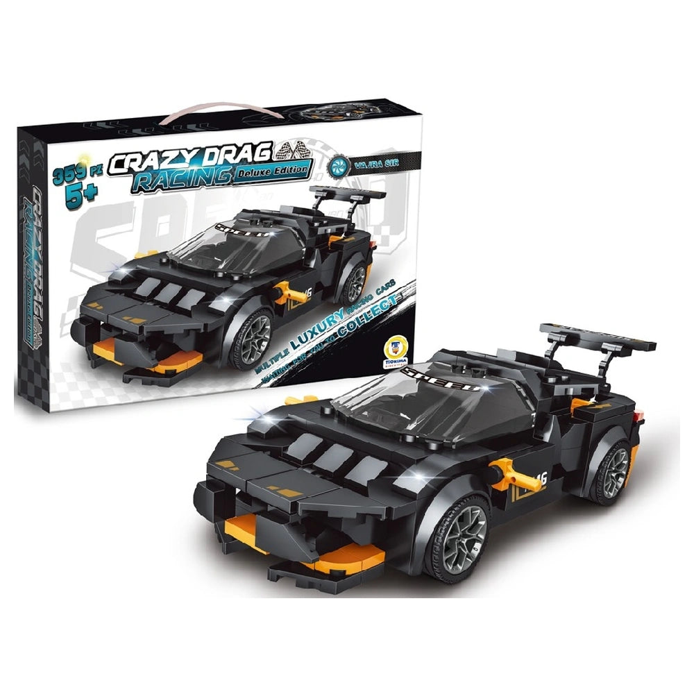 Teorema - Construction Set Toys - Vajra Sir Black Supercar - STEM Learning - 5 Yrs