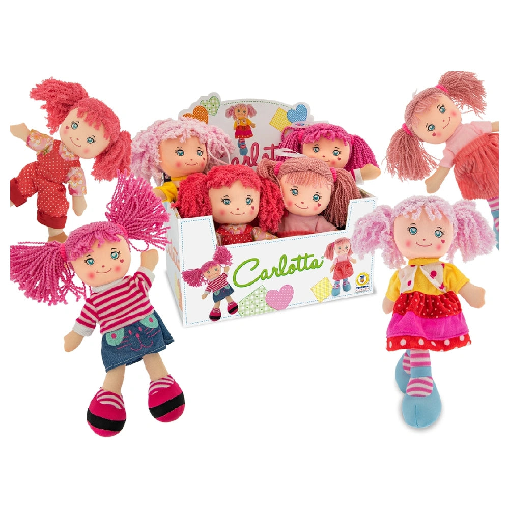Teorema - Muñecas - Muñeca de peluche Carlotta - Pelo colorido - 3+ Años