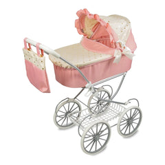Teorema - Muñecas - Set de carrito de muñecas 2 en 1 - Rosa/Dorado - 3+ Años