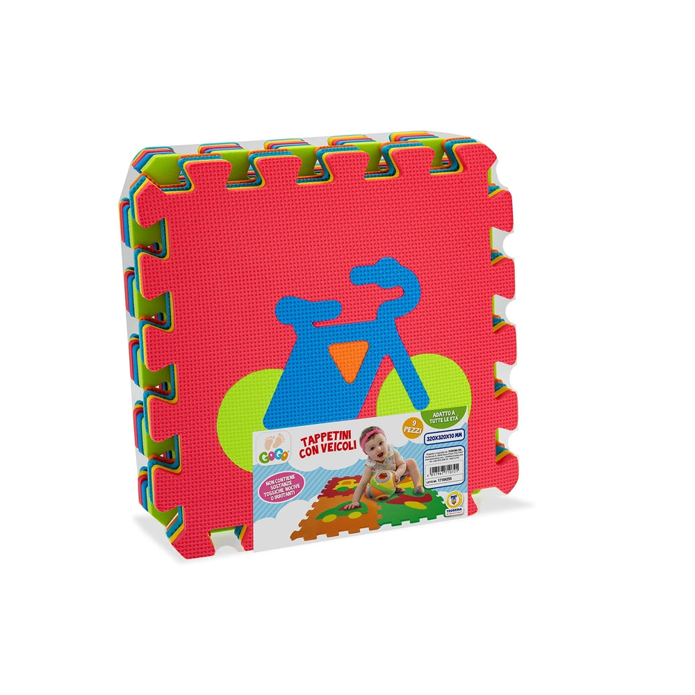 Teorema - Alfombras de juego y gimnasios para bebés - Puzzle de vehículos - 0M+