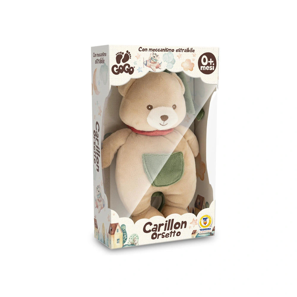 Teorema - Stuffed Animals - GoGo Musical Teddy Bear - Washable Plush - 0 Months - Soothing Sleep Aid