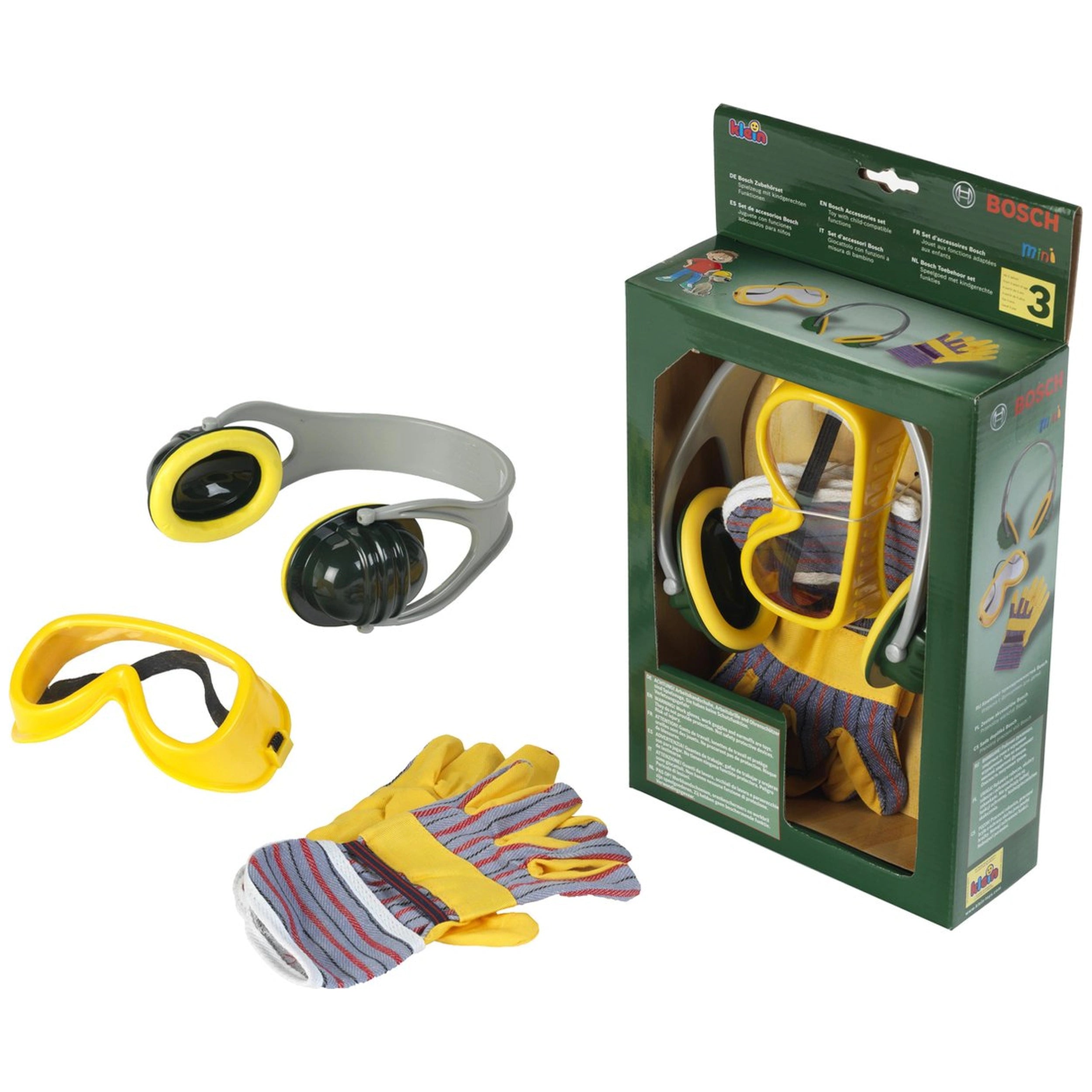 Theo Klein - Bosch - Set de Accesorios A 3 Piezas - Profesiones de Juego y Juego de Roles