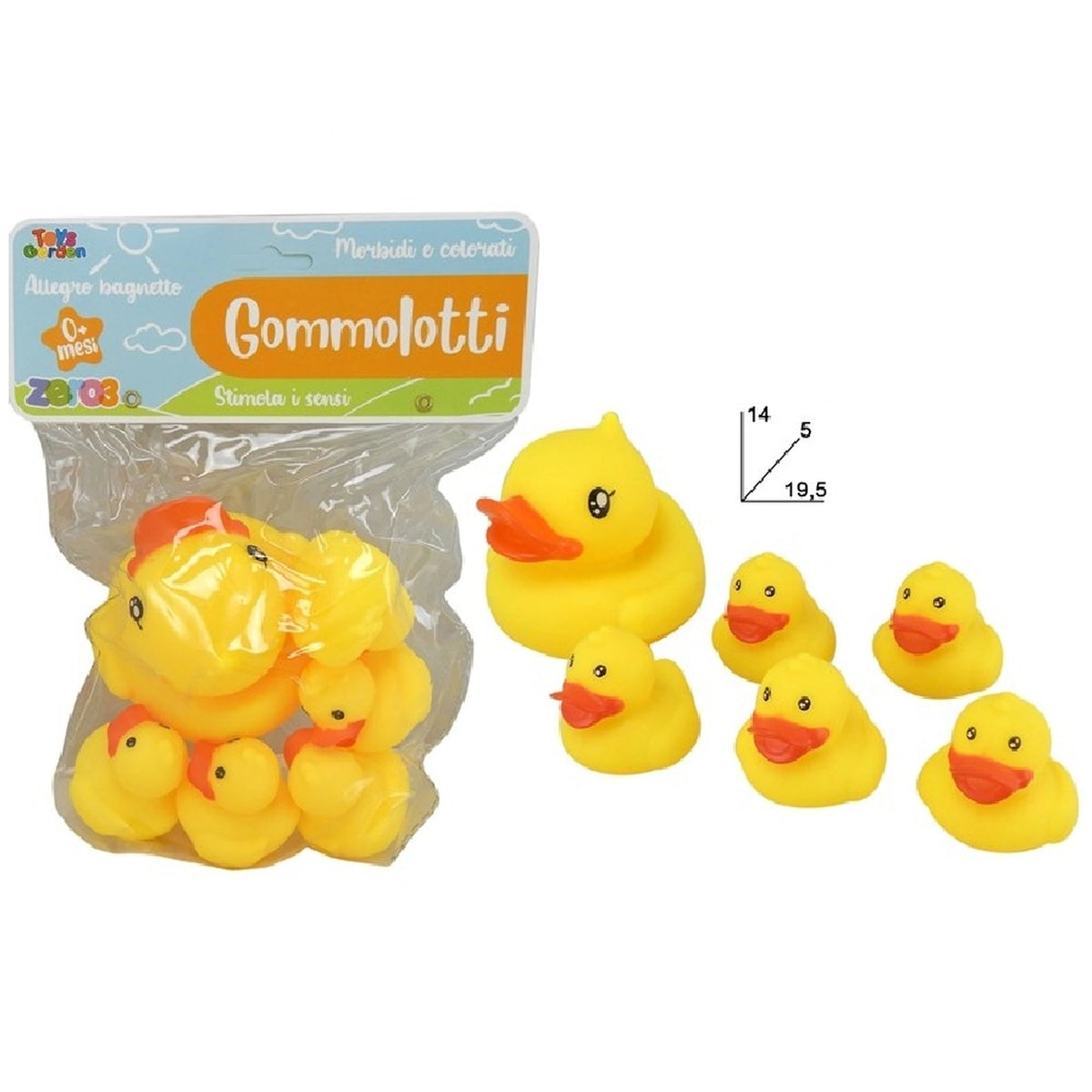 Toys Garden - Gommolotti Rubber Ducks Bath Toy Set - Bath Toys