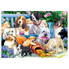 Trefl - Perros en el Jardín - Puzzles - 14 - TRF10556