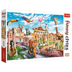 Trefl - 1000 Piece Puzzle - Funny Cities Wild Rome - Puzzles Age +14 - TRF10600