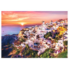 Trefl - Puzzle de 1000 Piezas - Puzzles - +14 - Atardecer sobre Santorini - TRF10435