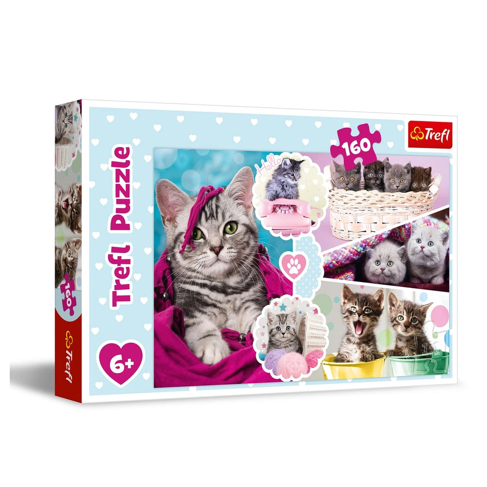 Trefl - 160 Piece Puzzle - Adorable Kittens - Puzzles Age +6 - TRF15371