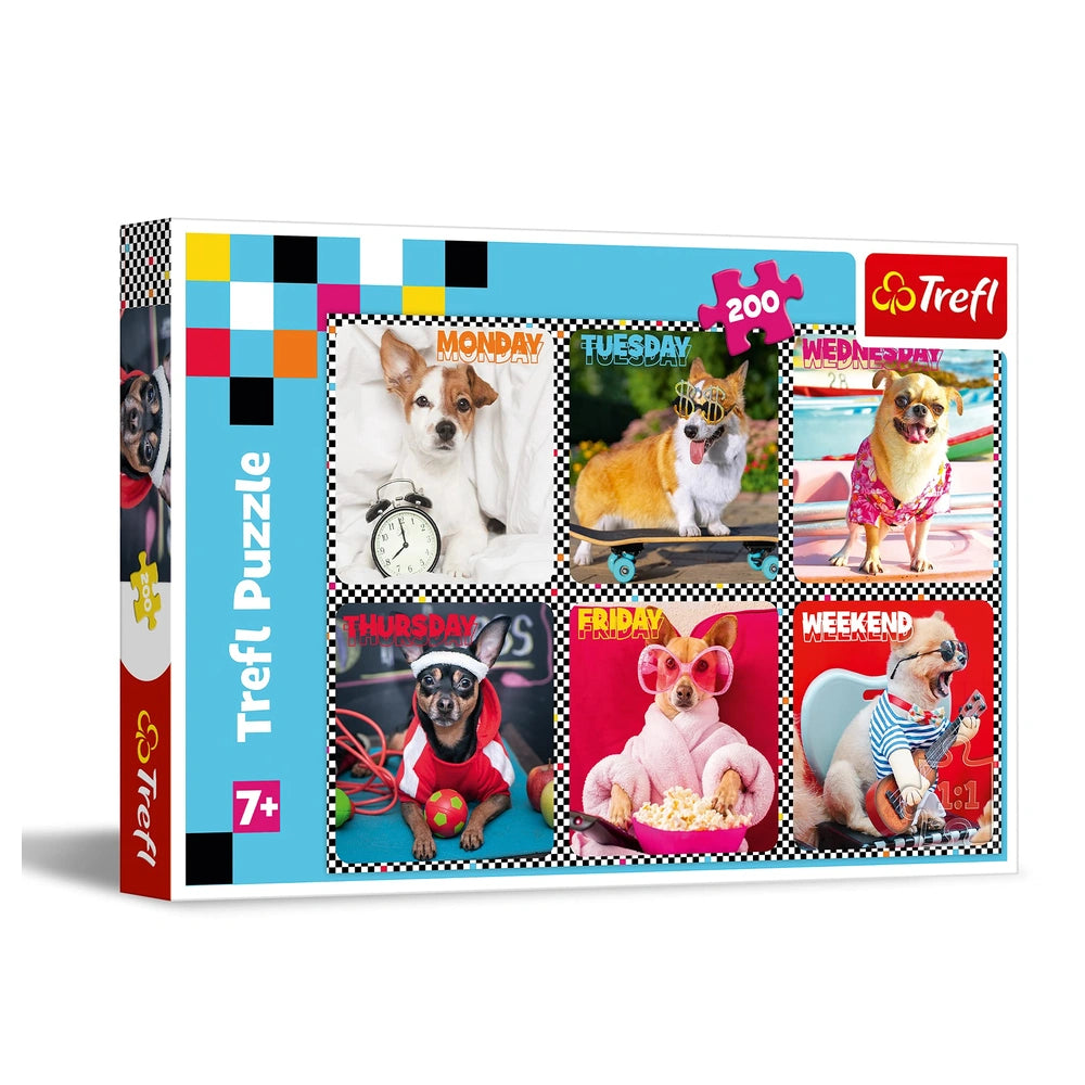 Trefl - 200 Piece Puzzle - Happy Dogs - Puzzles Age +7 - TRF13279