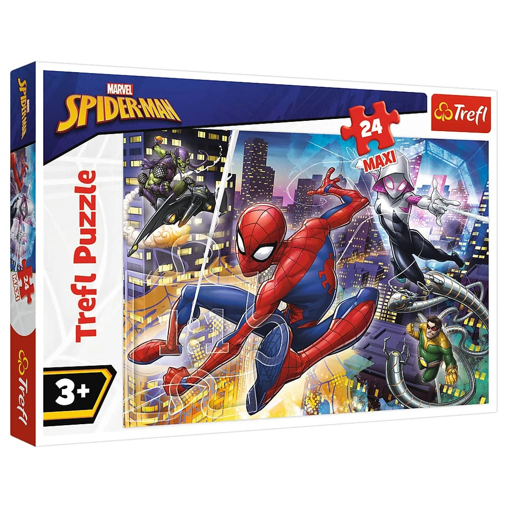 Trefl - 24-Piece Maxi Puzzle - Fearless Spider-Man - Puzzles Age +3 - TRF14289
