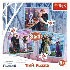 Trefl - 3 Puzzles in 1 - Frozen II - Puzzles Age +3 - TRF34853