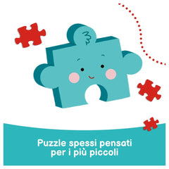 Trefl - 4 Puzzles in 1 Shaped - Baby Classic Animals - Puzzles Age +1 - TRF36074