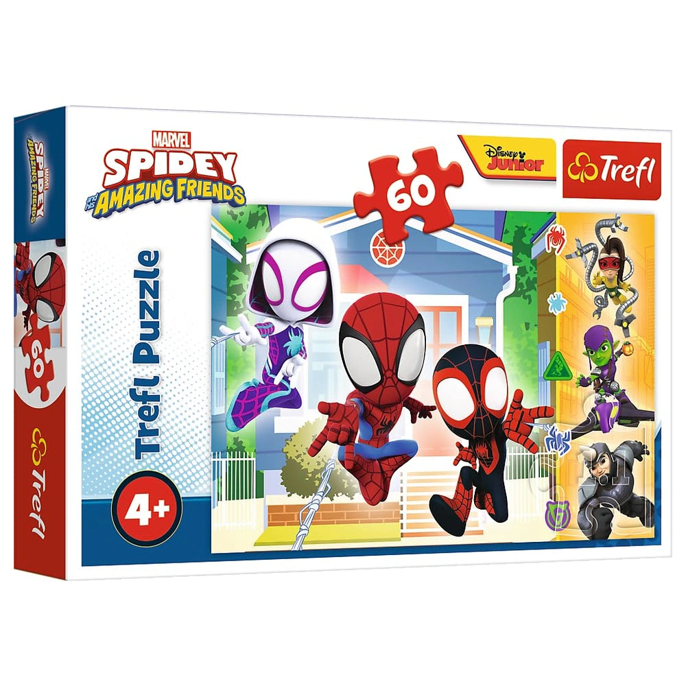 Trefl - 60-Piece Jigsaw Puzzle - Spidey In Spidey's World - Puzzles Age +4 - TRF17371