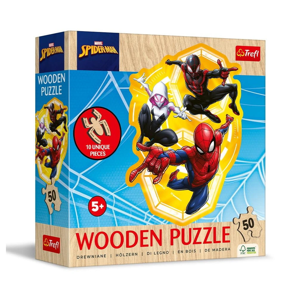 Trefl - Puzzle de Contorno de Madera - Puzzles - 5+ - Spider - Man - TRF20280