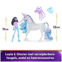 Set de figuras Layla y Glacier de Unicorn Academy 30 cm