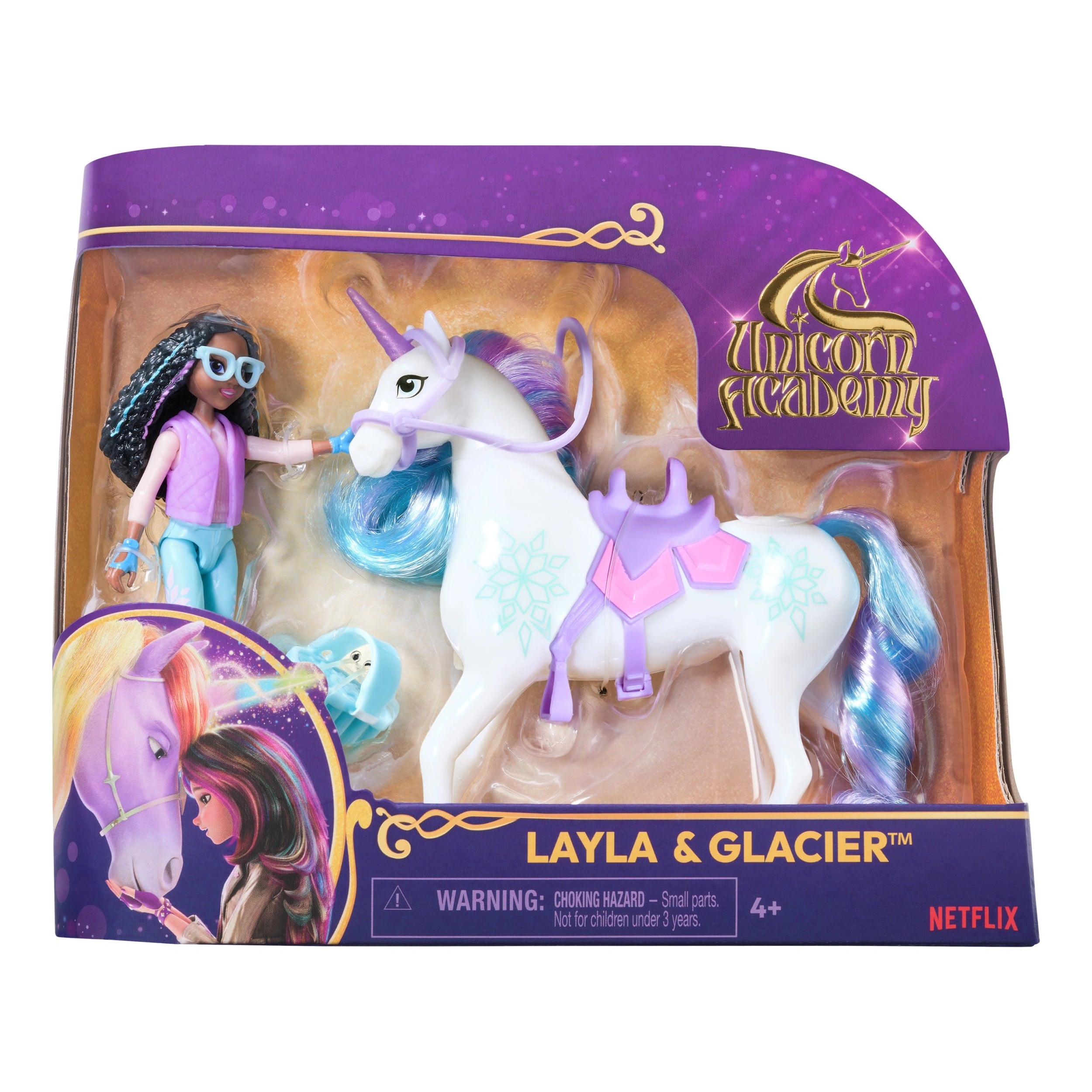 Set de figuras Layla y Glacier de Unicorn Academy 30 cm