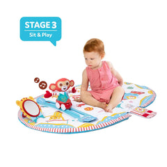 Yookidoo - Gymotion Circus Playland 3-in-1 Baby Gym for Ages 0 Months+ - Award-Winning Sensory Playmat with Motorised Magic Motion Track Mobile & Tummy Time Pillow