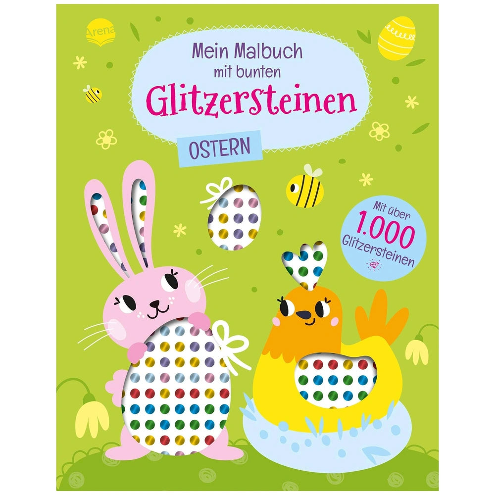 ARENA - Glitter Stones Easter Coloring Book - Books - German Edition