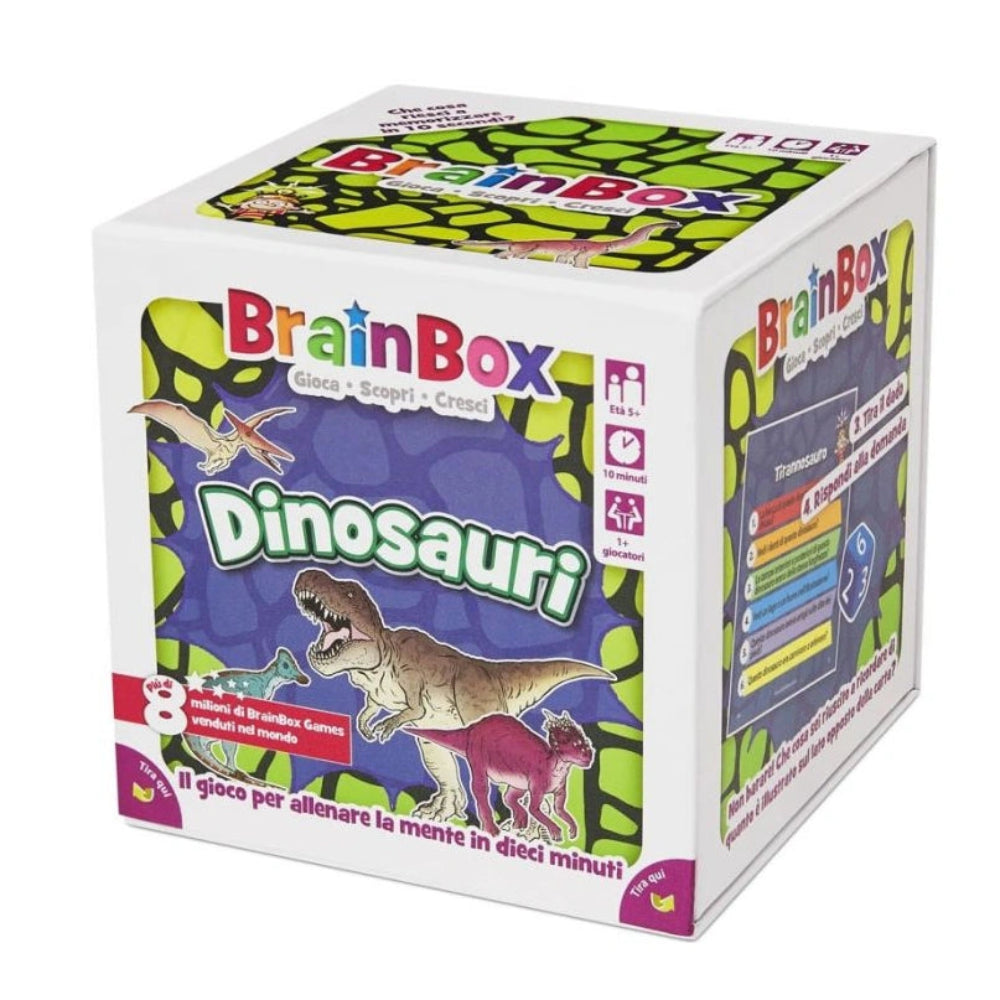 BrainBox Dinosauri game box on a white background