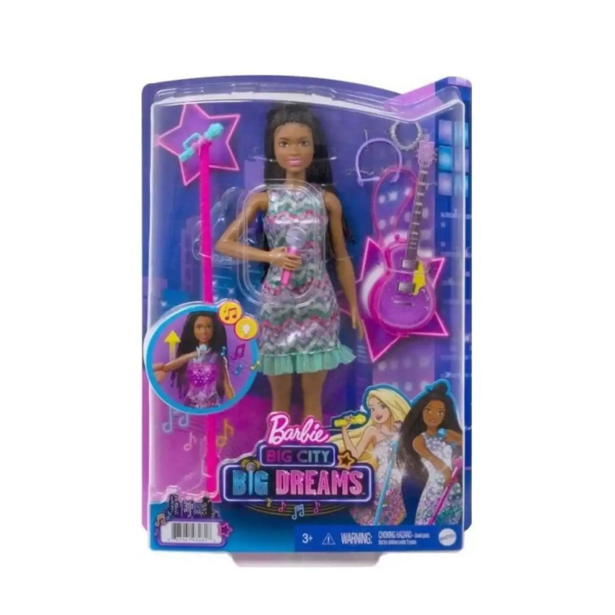 MATTEL - Muñeca Brooklyn Cantante de Barbie Big City Big Dreams - Muñecas Juguetes Figuras de Juego