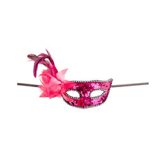 Carnival Toys - Máscara Veneciana Fucsia de Medio Rostro para Diversión Creativa de Disfraces - Profesiones de Imaginación y Juegos de Roles