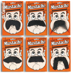 Carnival Toys - Fun Moustaches Set With 6 Assorted Styles For Creative Play - Pretend Professions And Role Playing