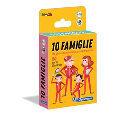 Clementoni - 10 Juegos de Cartas de Memoria de Familias - Edición Italiana