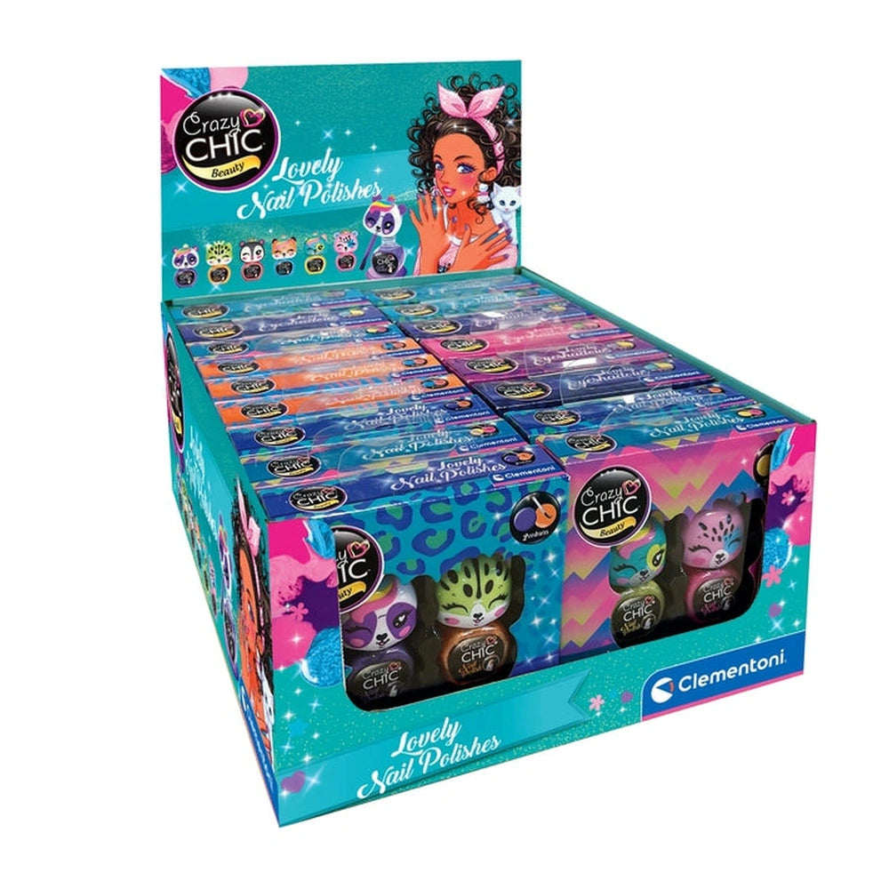 Clementoni - Crazy-Chic-Beauty-Lovely-Nail-Polishes-Set - Maquillaje