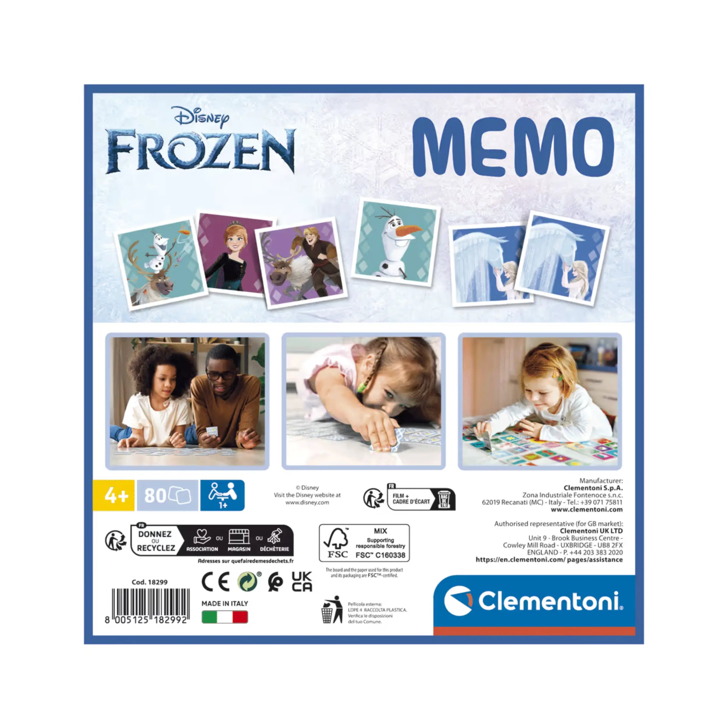 Clementoni - Disney Frozen Memo Game - Card Games