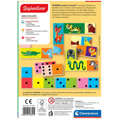 Clementoni - Dominó-Números-y-Animalitos - Juegos de Mesa