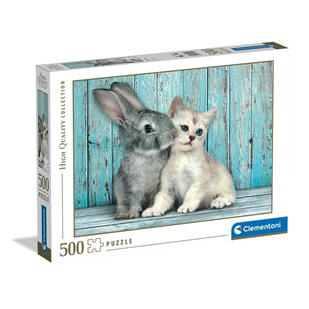 Clementoni High Quality Collection - Cat And Bunny 500 Pcs Puzzle