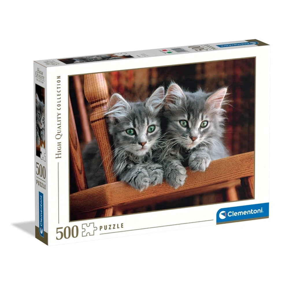 Clementoni Colección de Alta Calidad - Rompecabezas de Gatitos de 500 Piezas