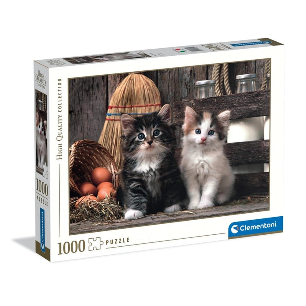Clementoni Colección de Alta Calidad - Rompecabezas de 1000 Piezas de Gatitos Adorables