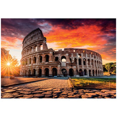 Clementoni Colección de Alta Calidad - Puzzle del Coliseo Romano al Atardecer de 1000 Piezas