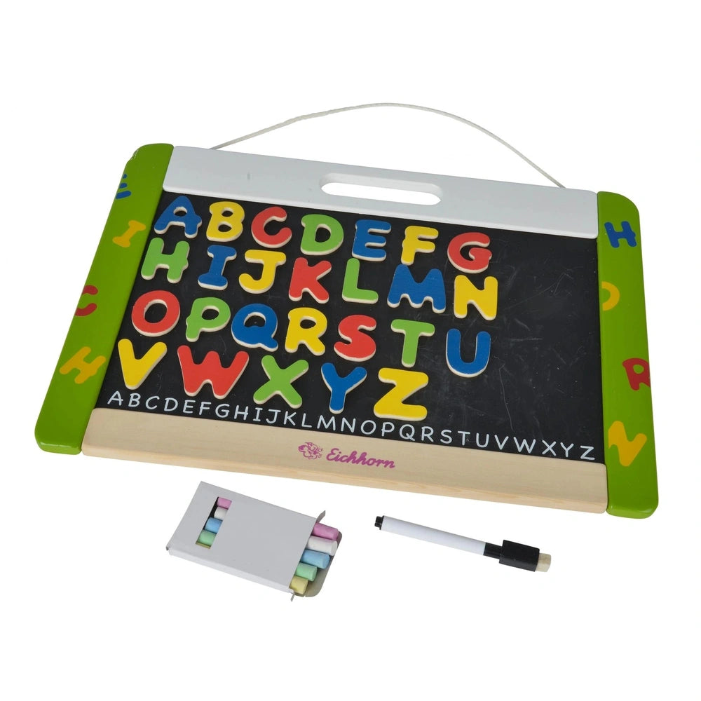 Eichhorn Magnetic and Chalkboard featuring colorful letters and numbers, designed for educational fun and learning.