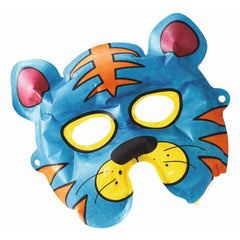 Feuchtmann Creame Mask Set features a blue mask with orange, yellow accents, large eyes, ears, and a matte finish.