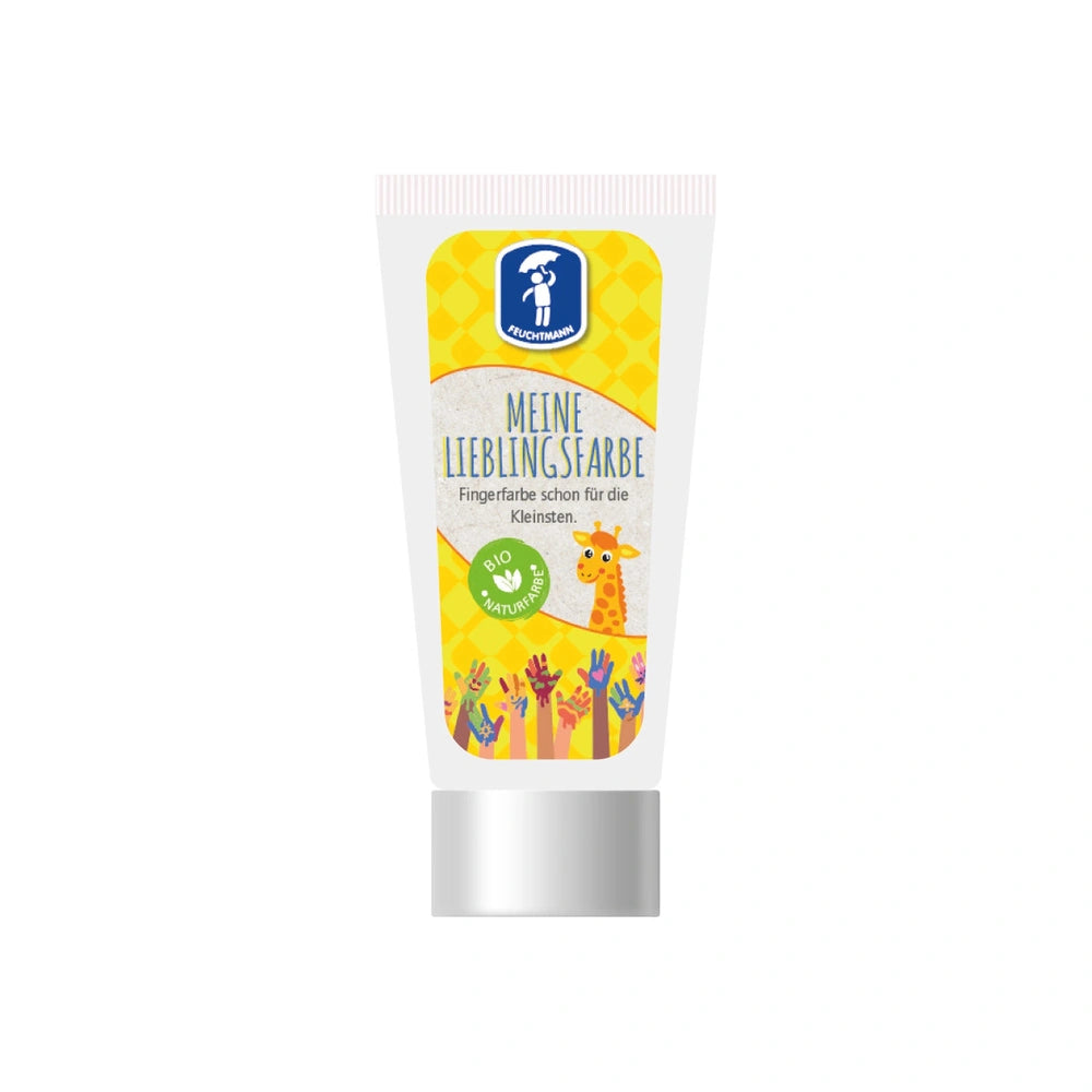 Feuchtmann My Favorite Color pack features six colorful 75g tubes with a yellow background and giraffe graphic on the label.