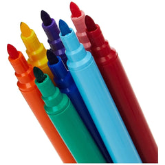 Giotto Turbo Colour Set of 12 markers featuring a variety of vibrant colors in plastic casings, arranged in a centered layout