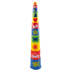 Gowi - Pyramid Standard - 11-Piece Box - Sorting & Stacking Toys