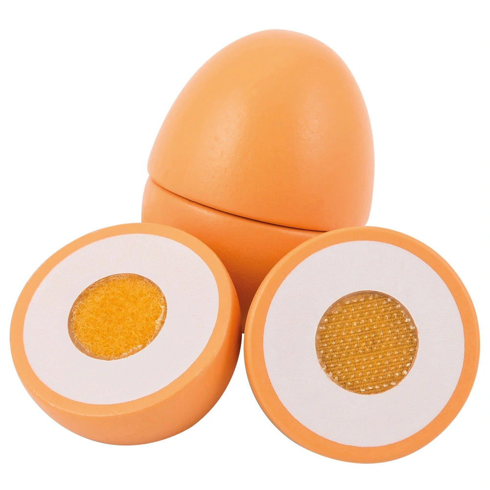 Johntoy - Juego de Huevos de Madera de 4 Piezas - Profesiones de Imaginación y Juego de Roles