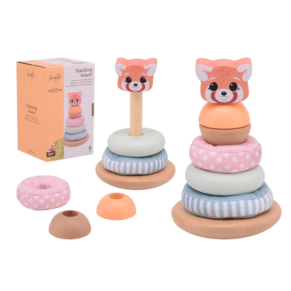Johntoy - Wooden Stacking Tower - Sorting & Stacking Toys